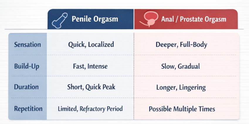 Penile vs Prostate Orgasm